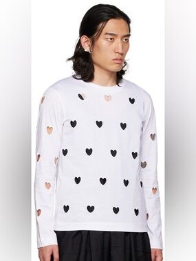 Simone Rocha White Crewneck Long Sleeve Top